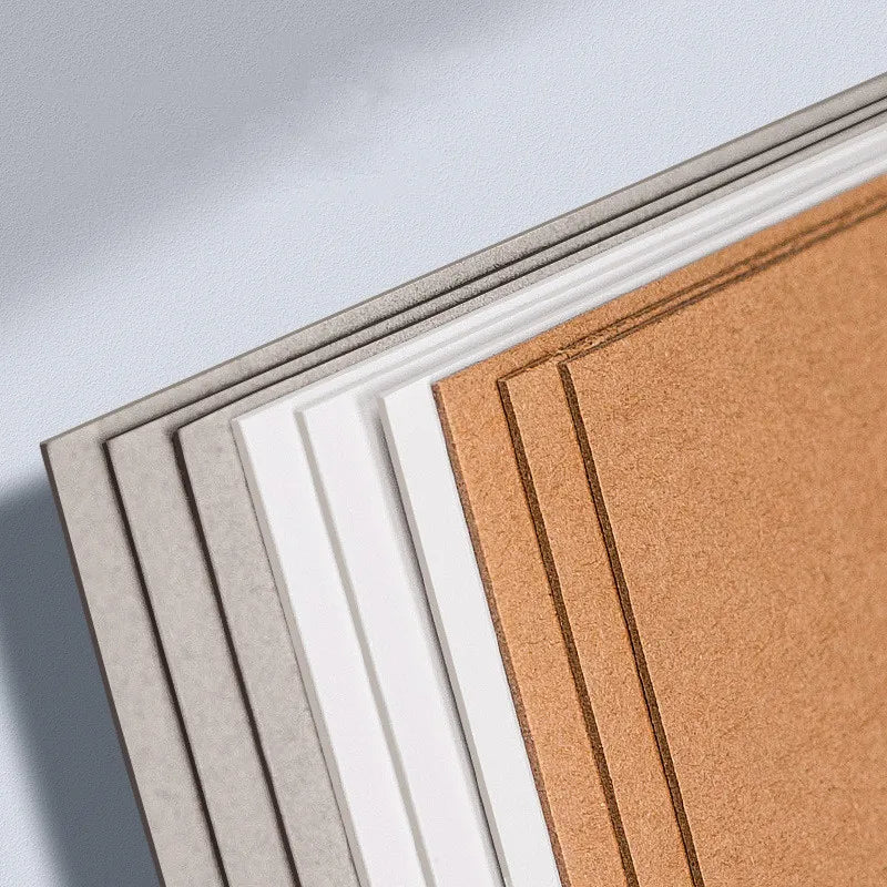 10 Sheets A4 Hard Cardboard White Gray Brown Kraft Paper Diy Handmake Card Making Craft Paper Board Thickness 1mm/1.5mm/2mm