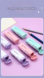 M&G Rubber Pencil Sharpener 2-in-1 Pencil Sharpener Single Hole with Rubber Eraser Not Leave Marks Eraser with Pencil Sharpener