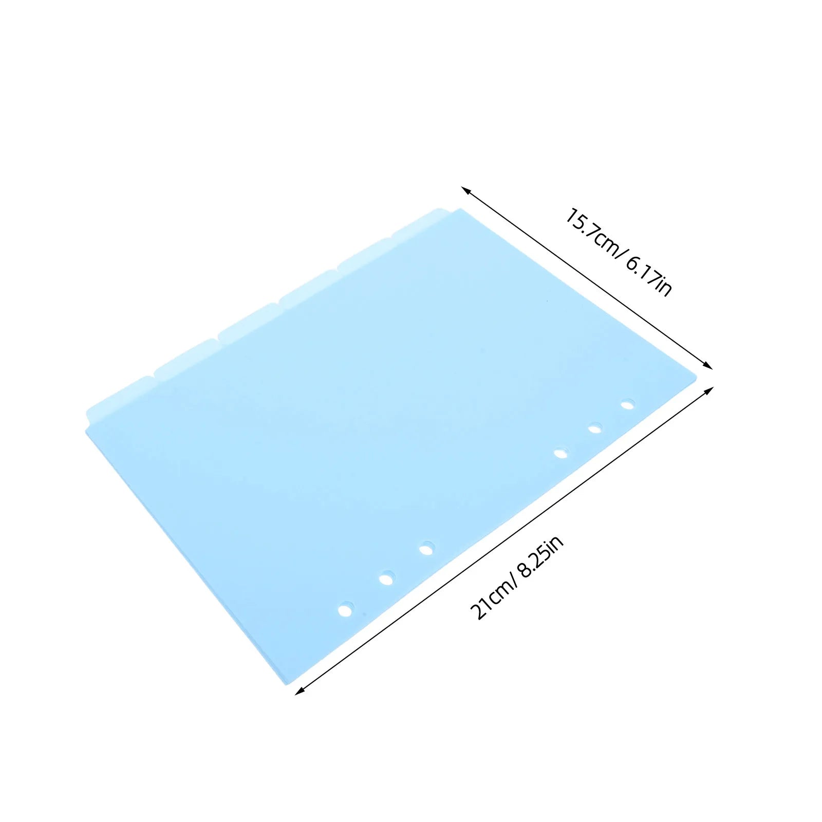 6Pcs Plastic Index Dividers A5 Colored Tab Dividers for Binder Planner Notebook File Separators Reusable Waterproof PP Divider