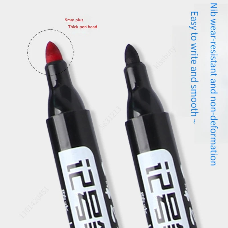 3/9pcs Permanent  Paint Marker Pen Waterproof Black Pen for Tyre Oily Markers Quick Drying Signature Pen Stationery Supplies