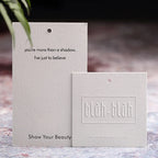 Special Paper Bump Printing Fashion Embossed Letter Tag Women's Clothing Personality Design Custom Factory Direct Sales