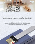 Ribbon FPV HDMI-Compatible Connector Flexible Flat Cable Raspberry Pi 4 Micro HDMI to HDMI/Mini HDMI Female 90 Degree FFC 20pin