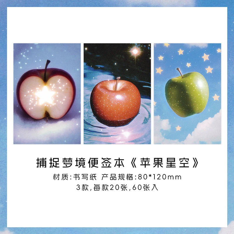 60pcs Dream Capture Series Tearable Memo Paper Junk Journal Collage Decoration Scrapbook Background Paper Japanese Stationery