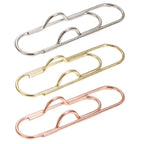 Anti Lost Paper Clip Metal Pen Holder Clips Portable Bookmarks Photo Memo Ticket Fixed Paperclips Office School Stationery