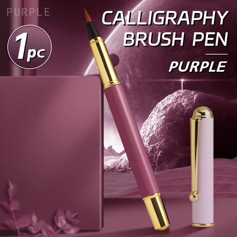 1pc Calligraphy Brush Pen,Ink-adding Fountain Pen with Fine Tip for Hand Lettering,Art Drawing,Journaling for Adults,Students