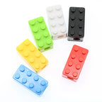 Cartoon Plastic Building Blocks Pencil Sharpener 5/50pcs Set for Children Office School Stationery Supplies Random Selection