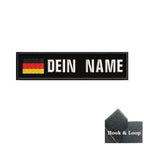 1PC 10cmX2.5cm Custom Name Flag Patch Stripes Badge Iron On Or Hook Loop Armband Germany Luxembourg Armenia Serbia Singapore