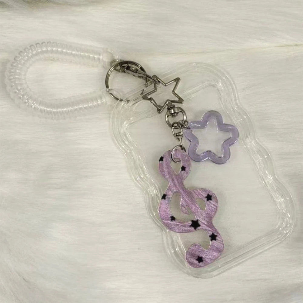 Kpop Photocard Holder Photo Display Holder With Star Keychain Idol Picture Protector Sleeves Credit ID Cards Protective Case