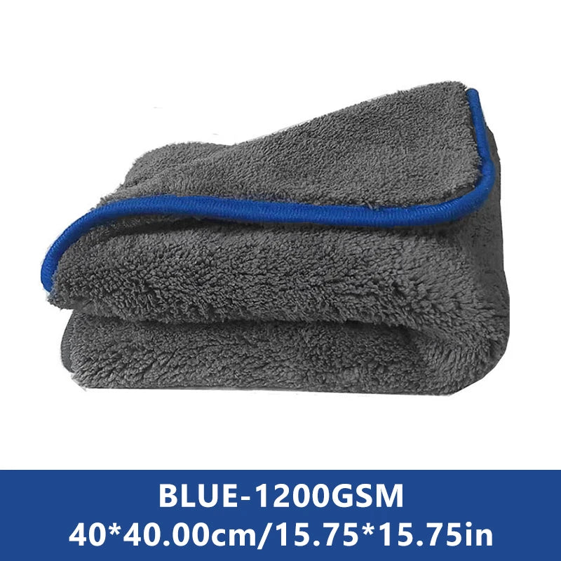 SEAMETAL Thicken Car Cleaning Towel 1200GSM Super-Absorption Microfiber Washing Towel Ultra-Soft Scratch-Free Car Drying Cloth