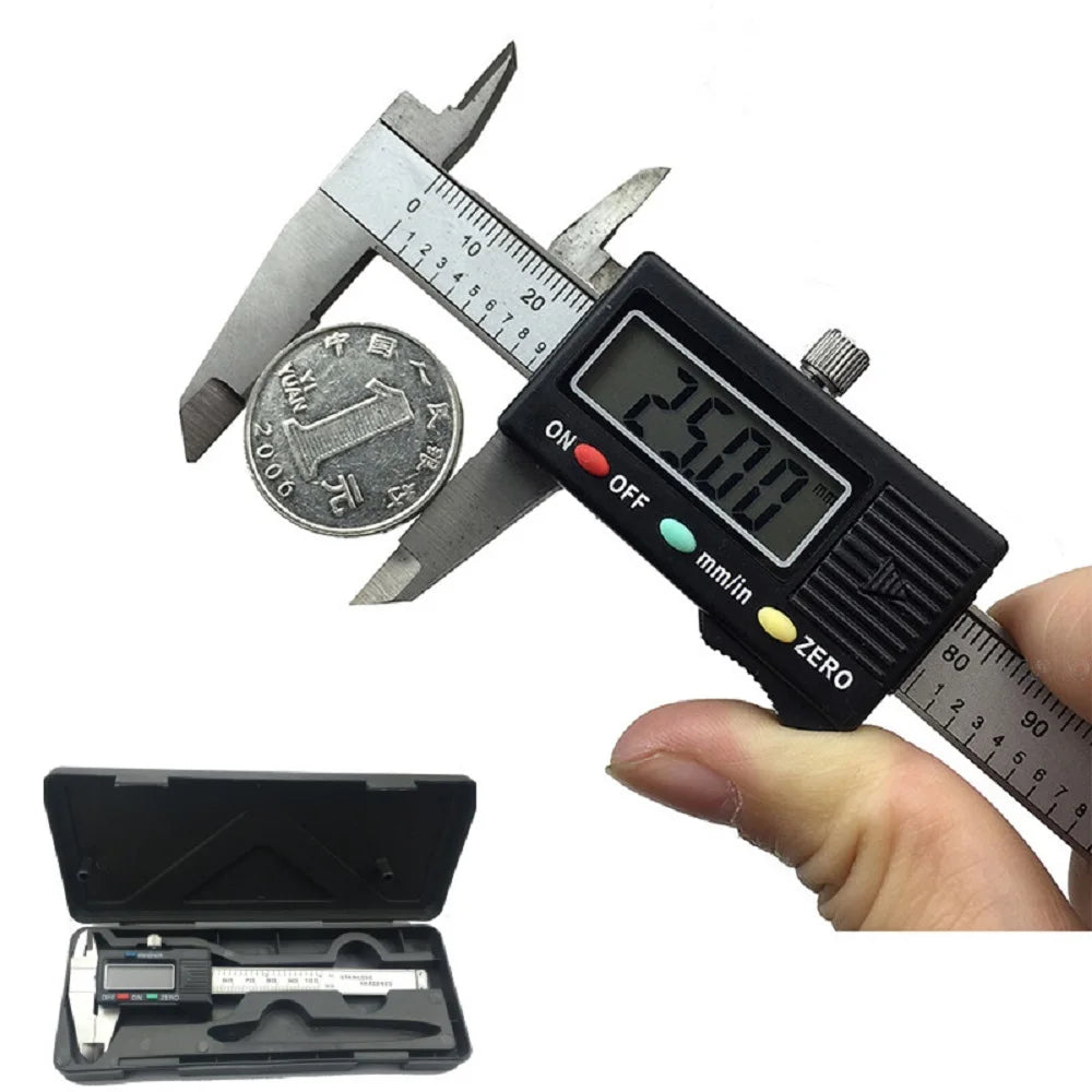 Mini Stainless Steel Digital Caliper 50mm 70mm 100mm Electronic Vernier Caliper Slider Caliper Gem Thickness Gauge