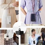 10/5/1Pcs Universal Tpu Mobile Phone Anti-lost Lanyard Card Gasket Nylon Detachable Phone Hanging PLR Strap Patch Tether Pad