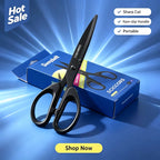 Black Office Scissors Thick Sharp Stainless Steel Blade Ergonomic Resin Handle Multi-purpose School Home Craft Cutting Scissors