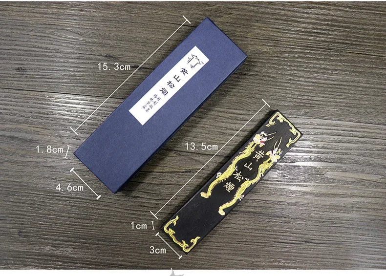 Original Chinese Painting Calligraphy Ink Stick Natural Pure Pine Soot Ink Block Grinding Ink Calligraphy Ink Bar Sumi Inkstick