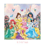 Princess Party Supplies Birthday Disposable Tableware Set  Tablecloth Paper  Plate Napkin for Kid Girl Birthday Supplies