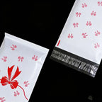 White Courier Poly Mailers Postal Bag Cute Bow Clothes Mailer Storage Packaging Bag Gifts Shoes Express Transport Pouch
