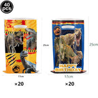 Jurassic Dinosaur Party Dinosaur Fossil Disposable Tableware Plate Cup Napkins Dinosaur Theme Birthday Party Decor Supplies