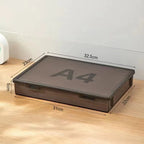 1Pc File A4 Box Important Information Registration Book Dust Proof Storage Case Document Organizer Box Household Office Supplies