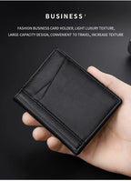 YUECIMIE Super Slim Soft Wallet Genuine Leather Mini Credit Card Holder Wallets Purse Thin Small Card Holders Men Wallet