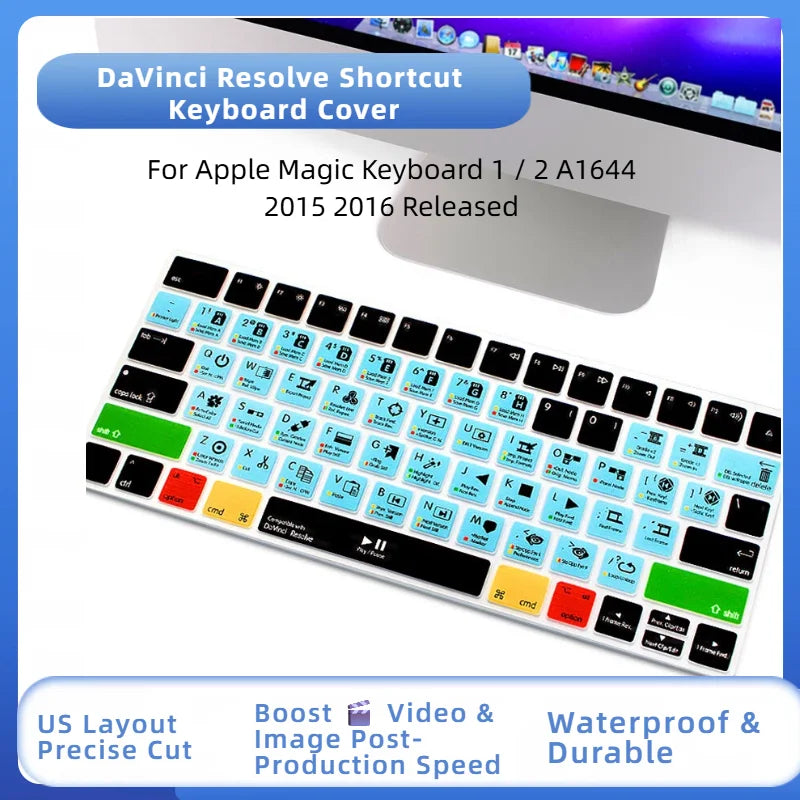 Ableton Live Avid Pro Tools Final Cut Pro X PS Hotkey Functional Keyboard Cover US Layout for Magic Keyboard A1644 MLA22B/A