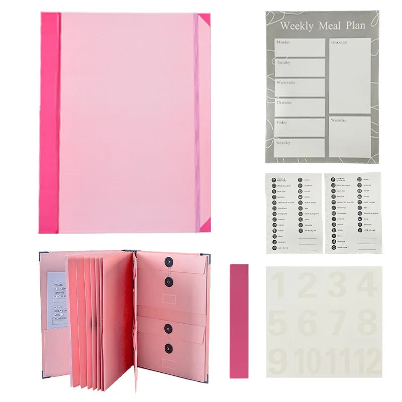 In Case I Go Missing Binder Folio Document Organizer Expanding File Folder Pockets Accordion Document Organizer Pocket Organ