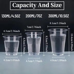 50/100PCS Disposable Transparent Plastic Cups Household Drinking Cups Fruit Juice Coffee Ice Crea Birthday Party Utensils