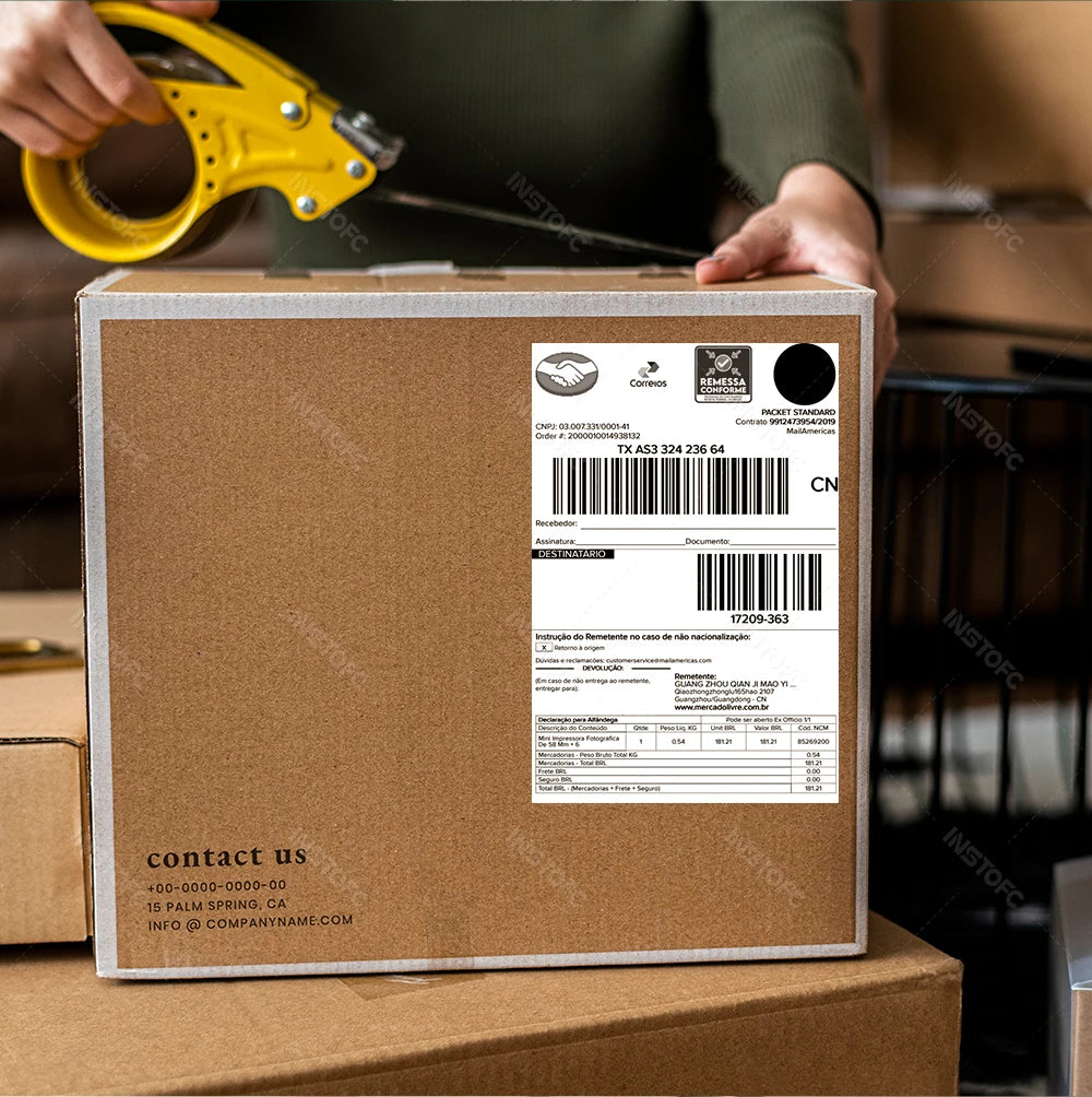 4x6 Inch 500sheets Thermal Shipping Label Paper Self-adhesive For 4inch Label Printer Oil-Proof All-Purpose Sticker Label Paper