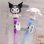 Kawaii HelloKitty cartoon peripheral Sanrio family learning supplies ballpoint pen 3D doll with movable arms, ballpoint pen
