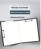 A4 File Folders Clipboard Writing Pad Memo Clip Board Double Clips Test Paper Storage Organizer For School Stationary Supplies