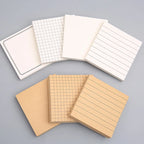 80Pcs Student Office Creative Tearable Memo Grid Memo Paper Self Adhesive Memo Paper Memo Label Stickers