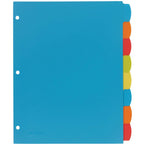 Write And Erase Plastic Binder Dividers With Big Tabs, Bright Multicolor, Durable For School Office Filing