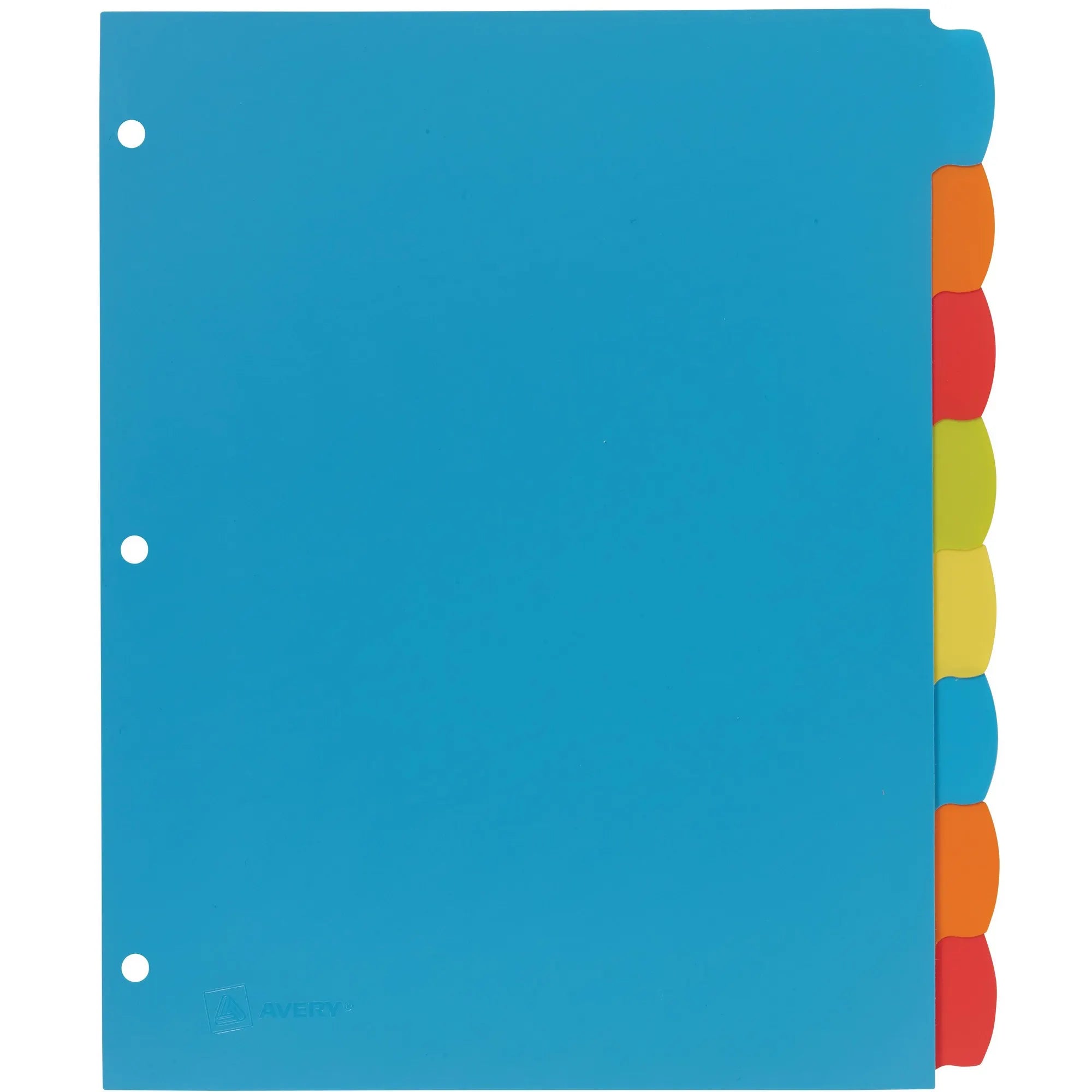 Write And Erase Plastic Binder Dividers With Big Tabs, Bright Multicolor, Durable For School Office Filing
