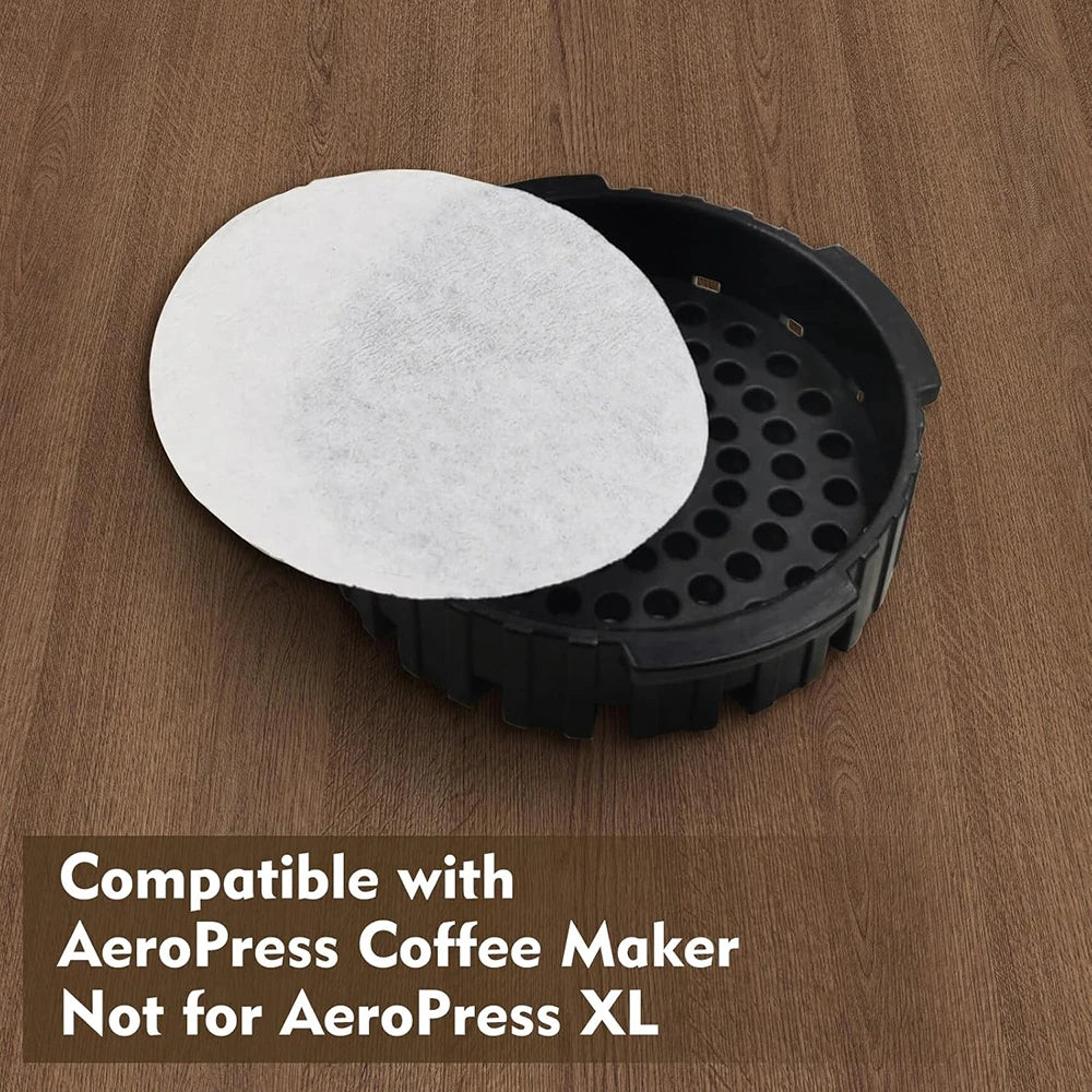 Replacement Paper Filters Round Disposable Coffee Filters Paper Compatible with Aeropress Coffee Makers for Brewing Tea Coffee