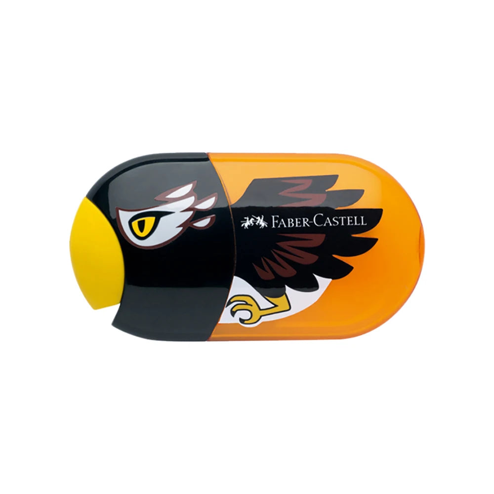 1Pc Faber Castell Double Hole Pencil Sharpener with Eraser Ladybug / Fish / Eagle Cute Stationery Back To School