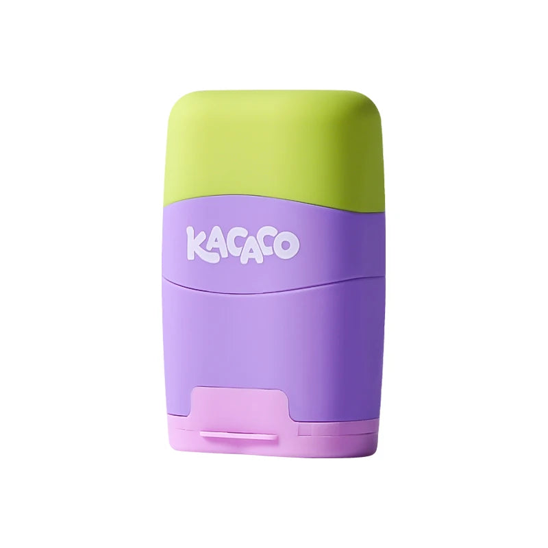 M&G Pencil Sharpener with Eraser Two in One Double Hole Designing Student Pencil Eraser Less Crumbs Clean Replaceable Core