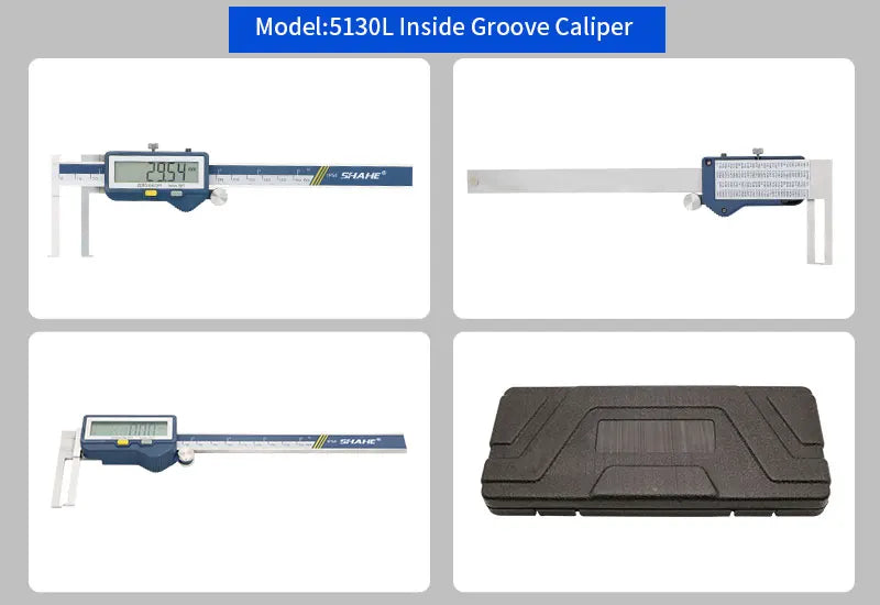 Shahe 8-150/13-200/15-300mm Digital Inside Groove Caliper with Knife Edge Micrometer Digital Caliper