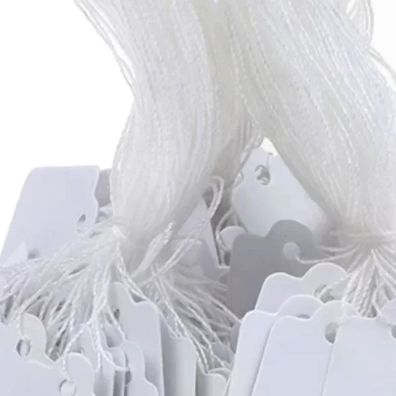300Pcs label tie string strung ticket jewelry merchandise display price tags