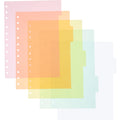 5Pcs Plastic Page Dividers B5 11 Holes Notepad Index Divider Easy to Use Classification Tabs Vibrant Colored Loose-Leaf