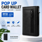 Magnetic Credit Card Holder Luxury Men Wallet Rfid Blocking Pop Up Minimalist Wallet Leather Bank Cardholder Case Vallet for Men
