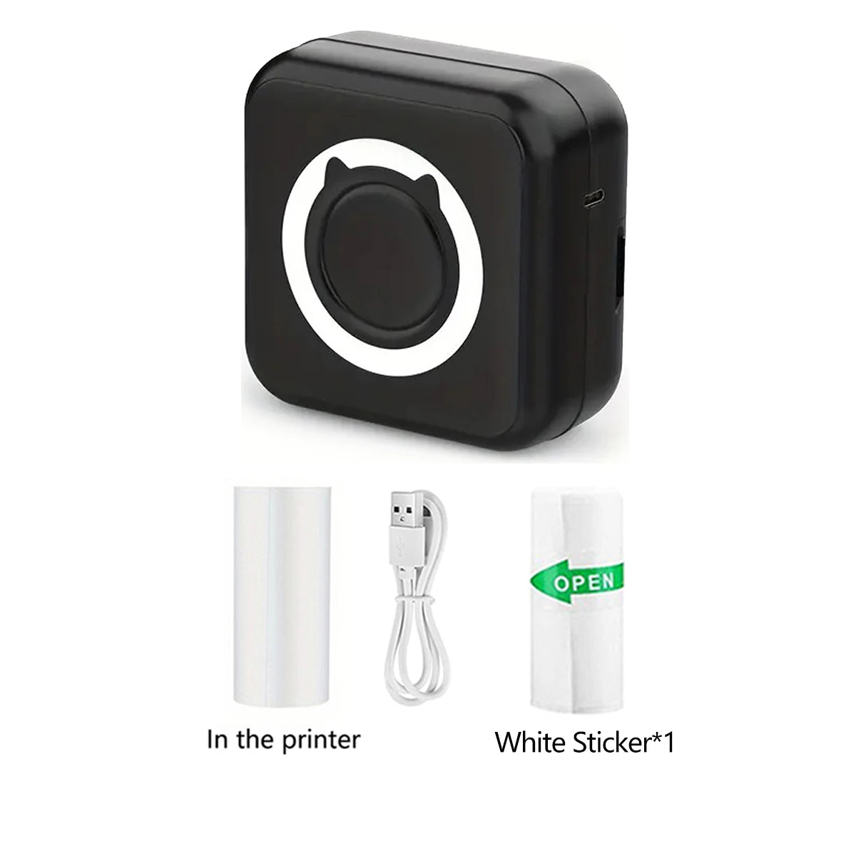 Mini Printer for IPhone and Android, Wireless Mini Photo Printer Label Printer, Portable BT Mini Thermal Printer Print Labels