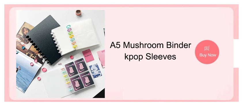 A5 Binder Photocards Magnetic D 3/7 Ring Kpop Photo Album Photocard Holder Collection Book Macaron Binder 1 2 4 Pocket Sleeves