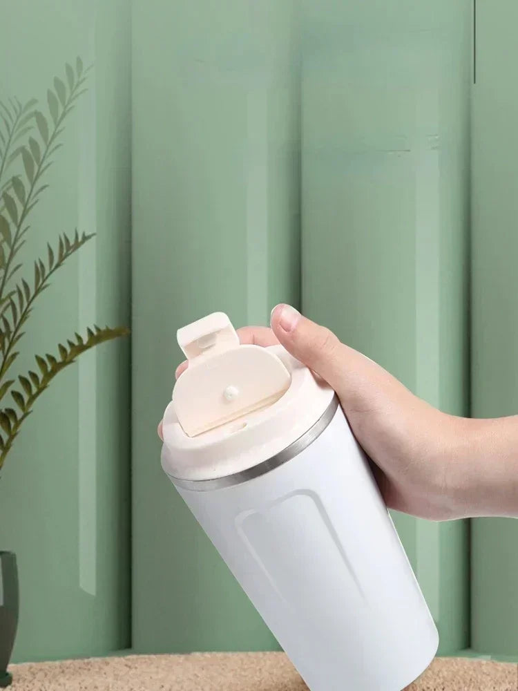 1pc 380/510ML Travel Stainless Steel Coffee Cup Thermal Mug Leak-Proof Thermos Bottle Tea Coffee Mug Vacuum Flask Insulated Cups