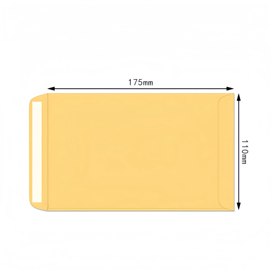 50PCS Thick Yellow Self Seal Kraft Envelopes Self Adhesive Cash Security Envelopes for Coins Seeds Cards Stamps Storage