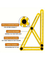 1Pcs Flexible 4-Fold Plastic Ruler Portable Precise Measuring Tool Battery Free For Woodworking DIY Father Christmas Birthday Gi