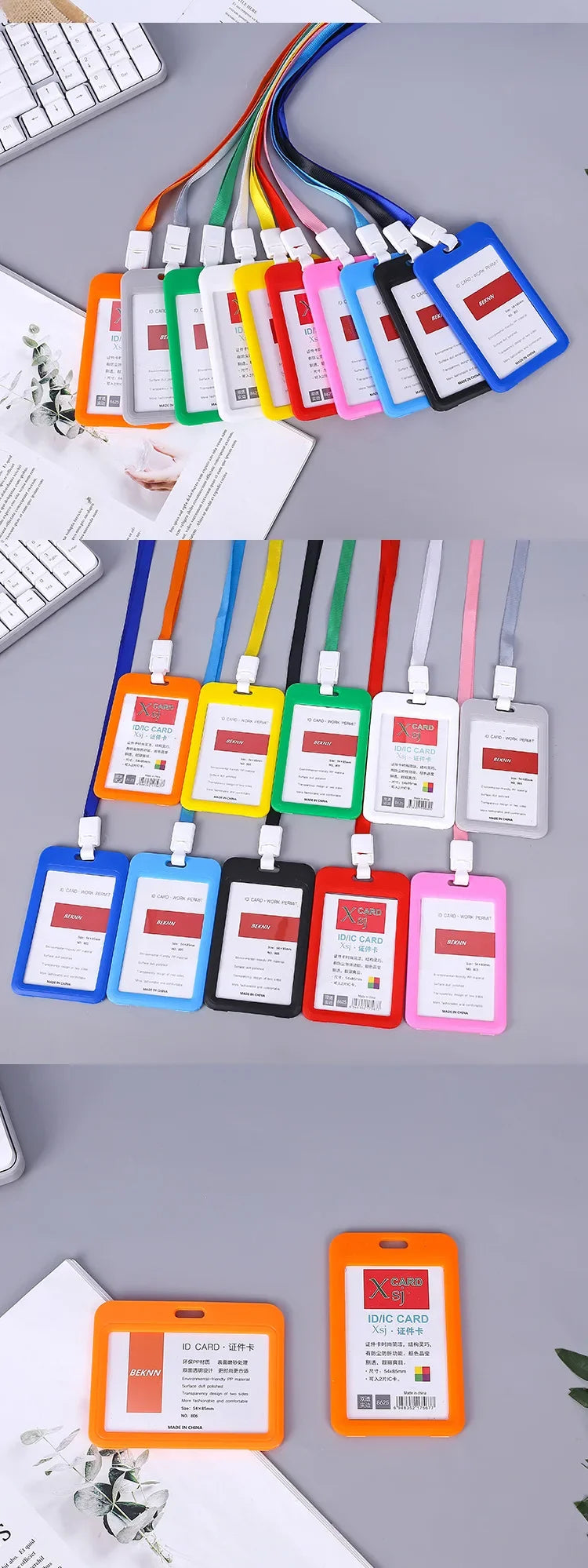 Lanyard Card Covers Women Men Work Permit Holder Credit Card Holder Neck Strap Students Kids Bus Cards Case ID Card Holder