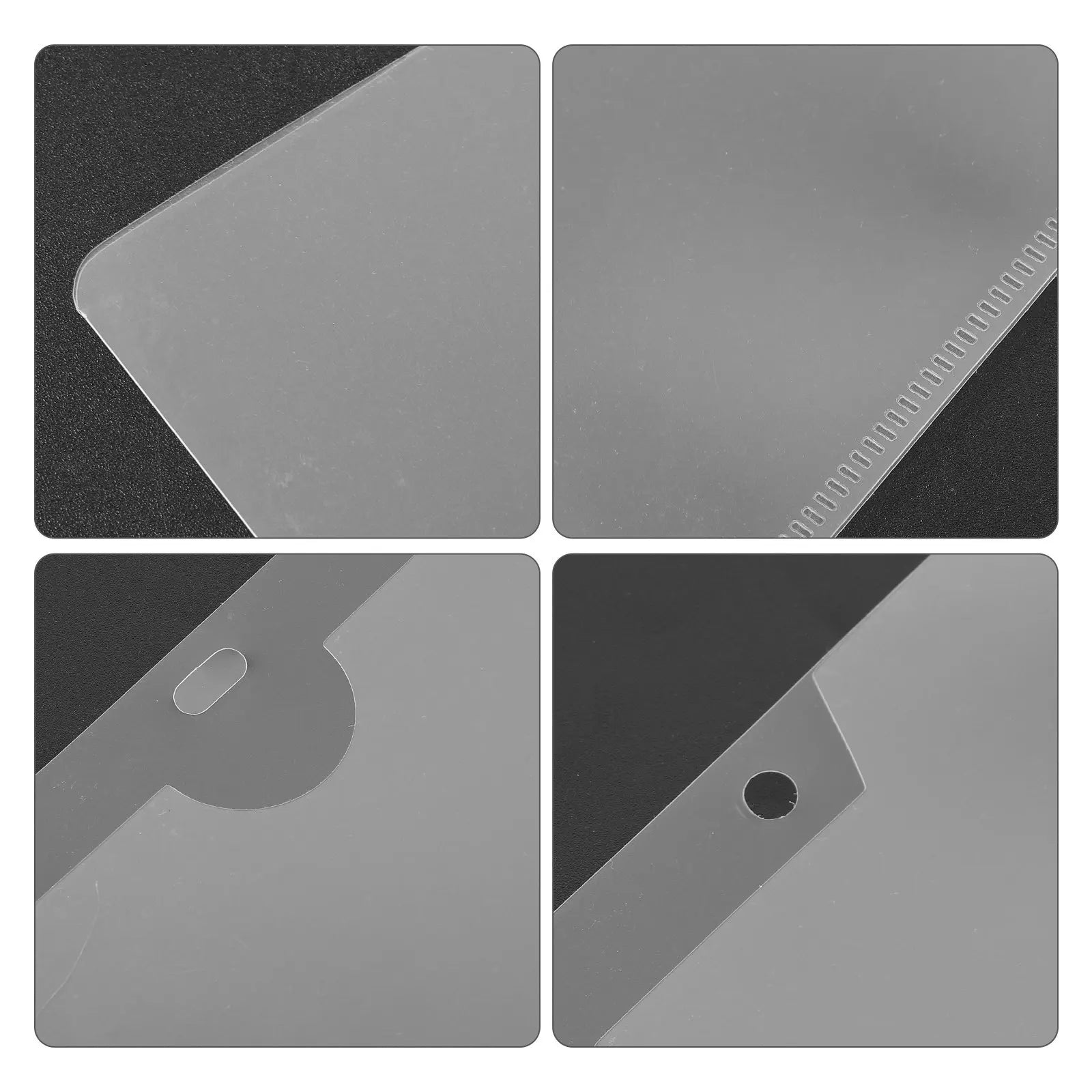 10Pcs Hanging File Folder Clear Plastic Document Holder Portable Paper Storage Bag Office Use File Organizer Document Protector