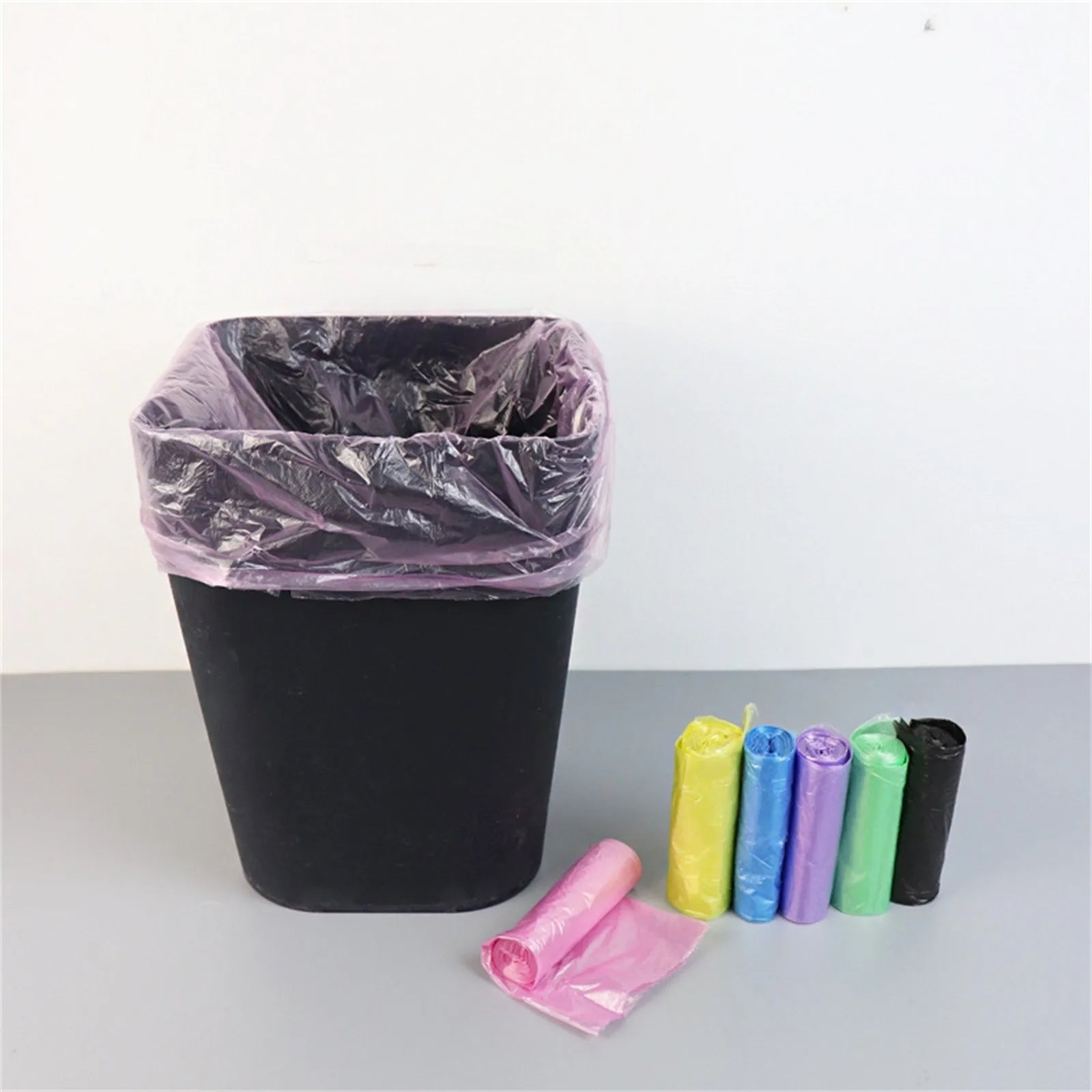 Rolls/100 Counts Disposable Small Garbage Bags Portable PE Rubbish Bags for Kitchen Bedroom Outdoor Protable Trash Bag