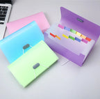 A6 Expanding File Folder Buckle Wallet Organ Bag Documents Folders Organizer File Pouch Bill Folder Family School Office Binder