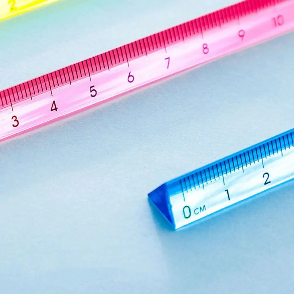 15/20CM Triangle Ruler Acrylic Transparent Scale Ruler Drawing Ruler Measurement Tool Creative School Stationery Students Gift