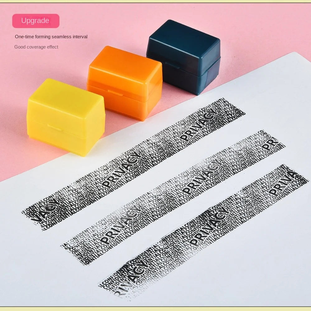High Quality Colorful Seal Roller Stamp Privacy Smear Confidentiality Stamp ID Data Roller Privacy Seal