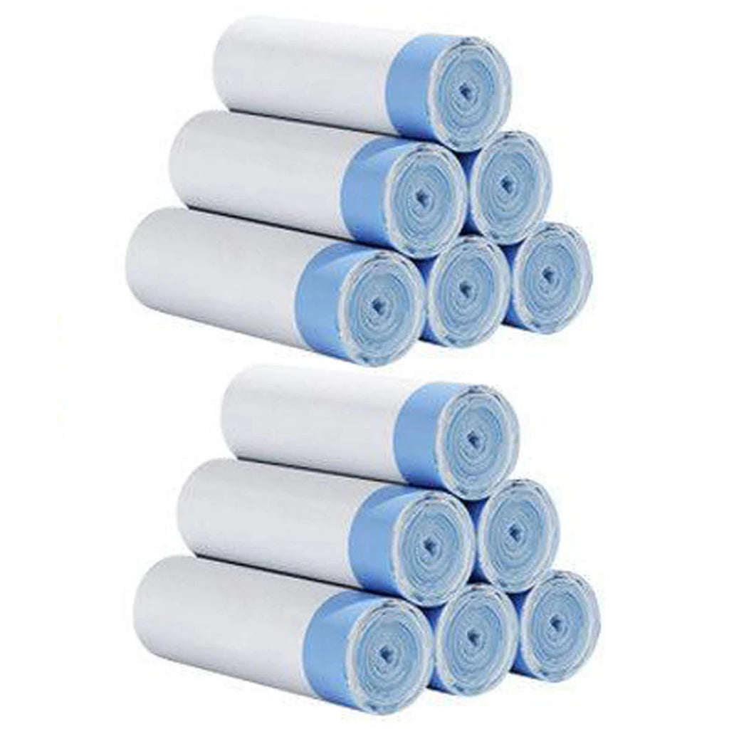 15pcs/roll Thick Trash Bags, Tear-Off Drawstring Trash Can Liners,For Home, Kitchen, Restaurant, Living Room, Garbage Sorting